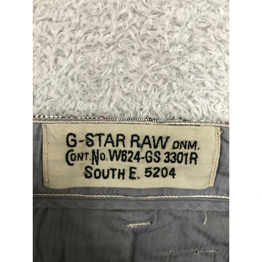 Y2K G-Star Raw Pants Men 36x30 (Tag 34x32) Multicolor Glen Plaid Distressed